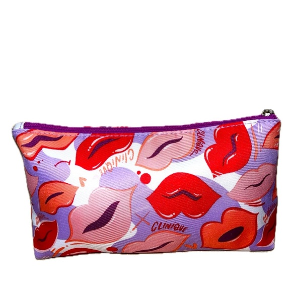Clinique Valentines Day Happy Lips (Empty) Cosmetic Bag, NWOT - Picture 2 of 6